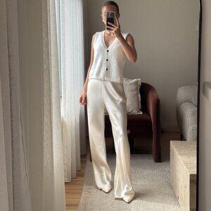 DISSH MYKA CREAM SATIN PANT NWT